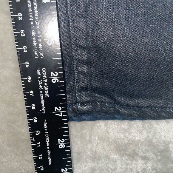 Paige Verdugo Ankle Sailor Blue Coated Jeans Size 28 Mid-Rise Stretch - Picture 10 of 10
